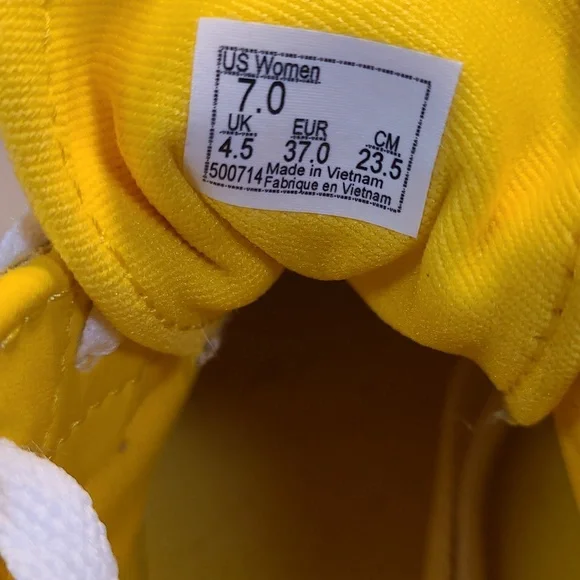 Vans Old Skool Yellow White Suede Shoes - Picture 10 of 10